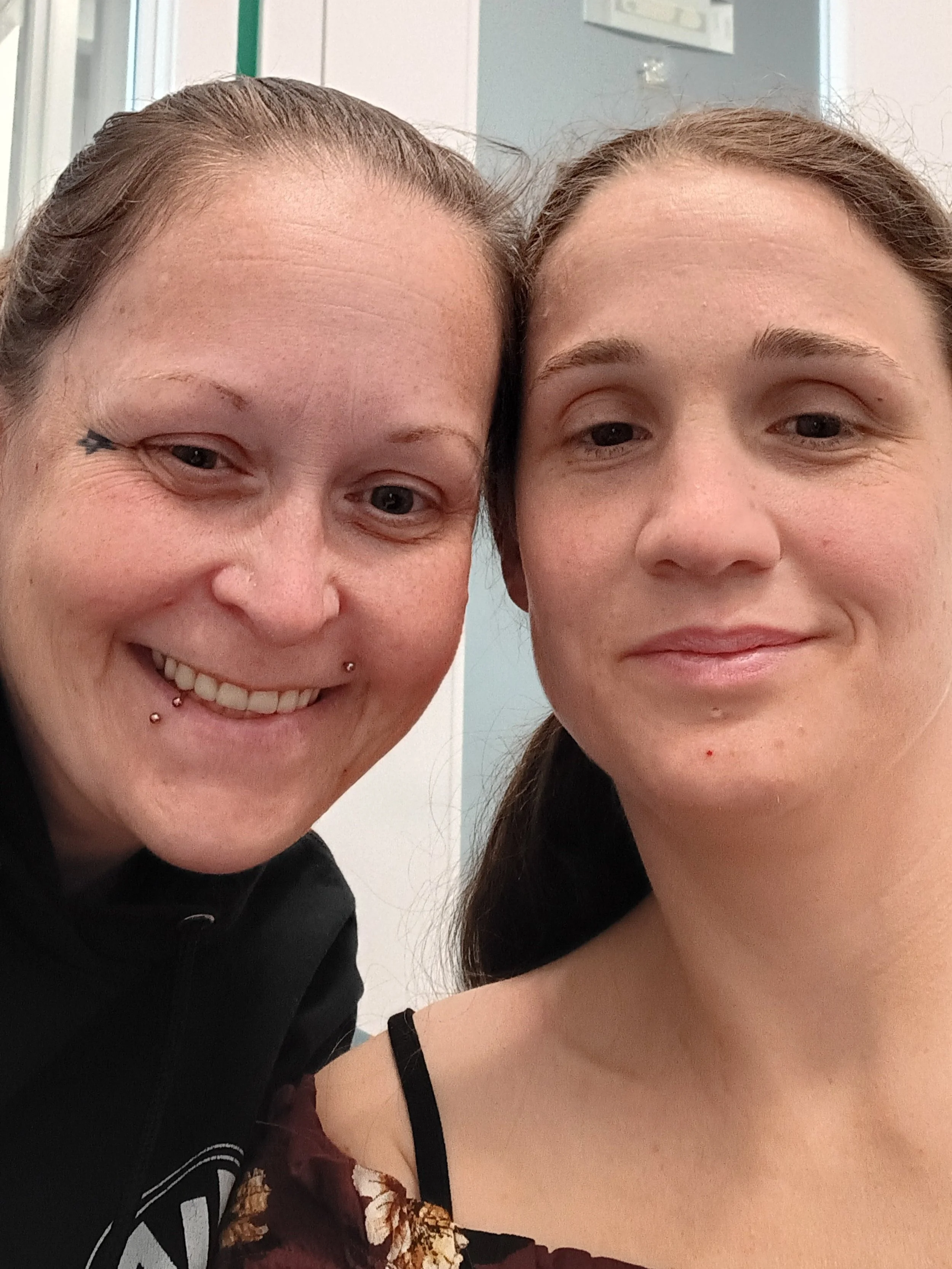 Candice with another woman representing peer connection