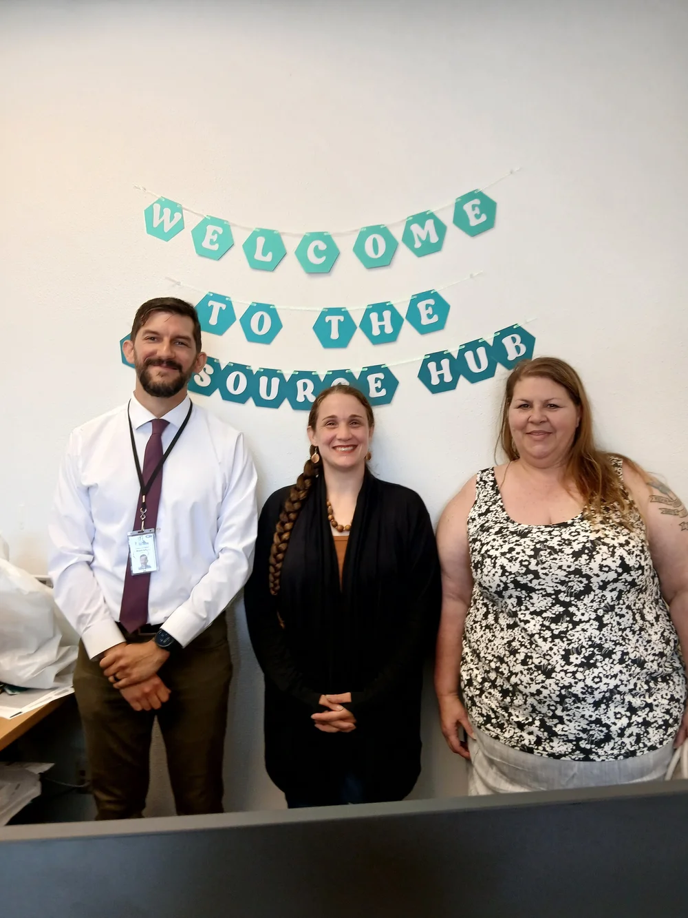 Candice at the Resource Hub with community partners